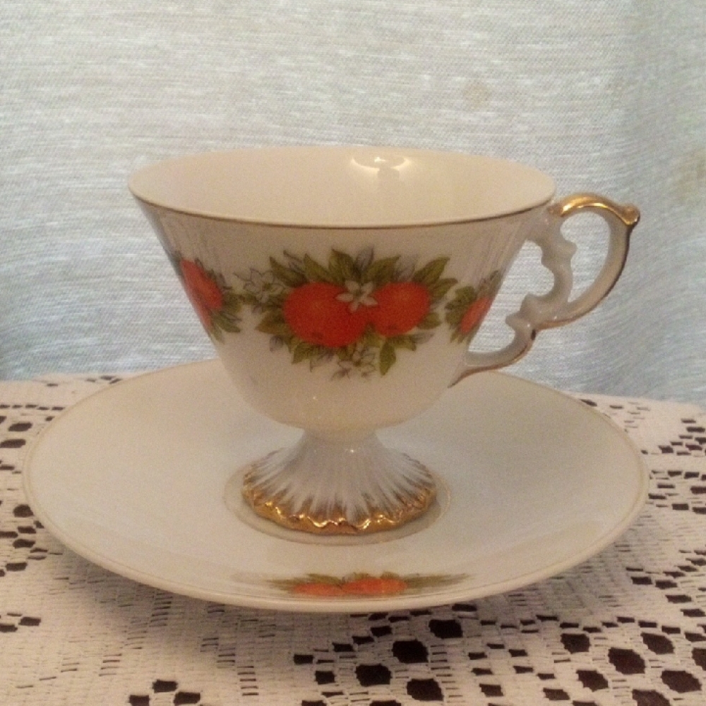 Vintage Florida Souvenir Cup & Saucer by Kenmar ( Japan )